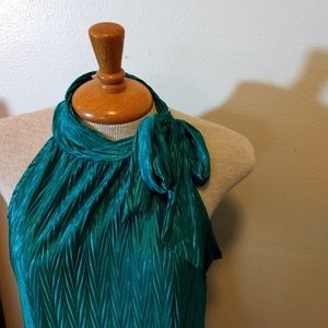Turquoise side halter top